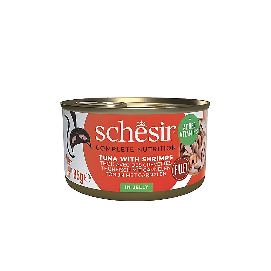 Schesir Jelly Ton Balıklı ve Karidesli Kedi Konservesi 85 Gr - 1