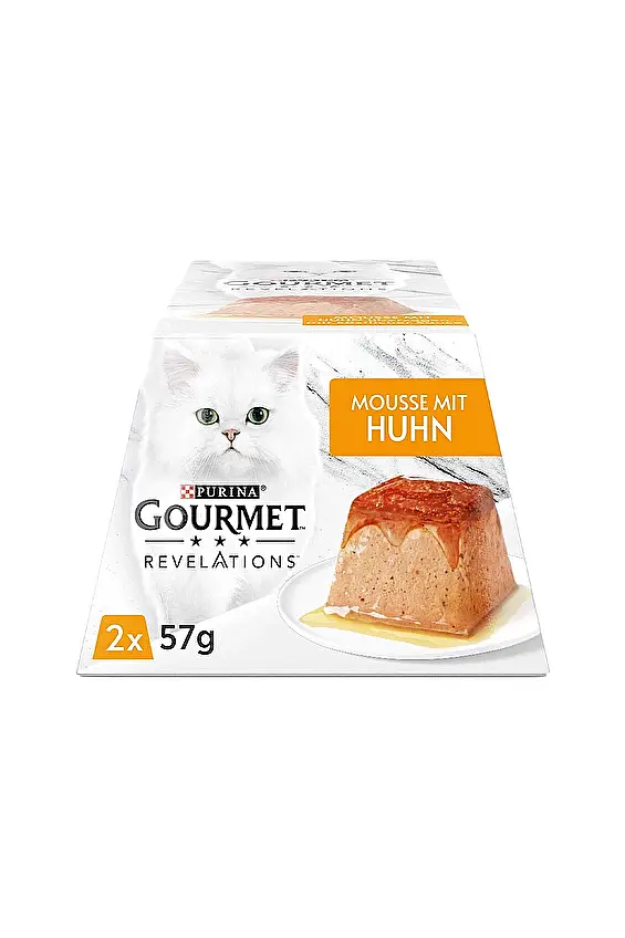 Purina Gourmet Revelations Tavuklu Mousse Kedi Yaş Mama 12 x (2 x 57 Gr) - 1