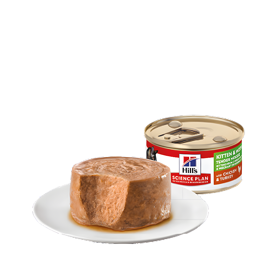 Hill's Yavru ve Anne Kediler İçin Tavuklu ve Hindili Kedi Konservesi 85 Gr - 1