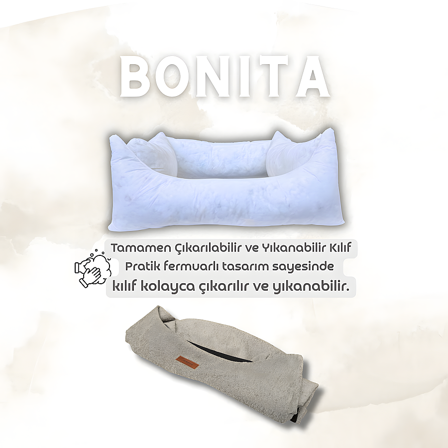 Jungolica Bonita Krem Evcil Hayvan Yatağı L - 1