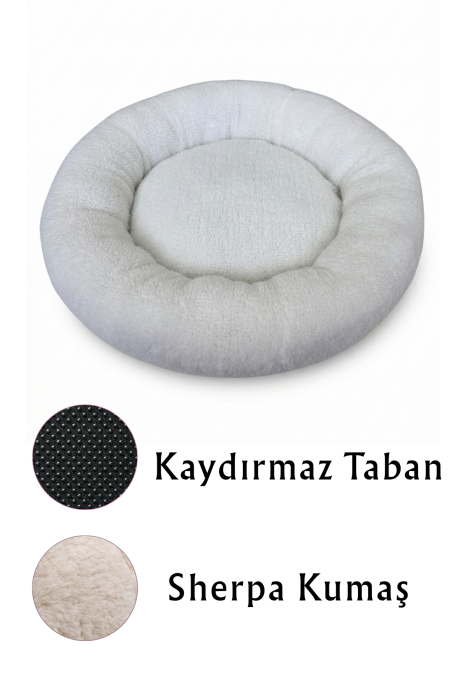 Jungolica Teddy Donut Ekru Evcil Hayvan Yatağı S - 5