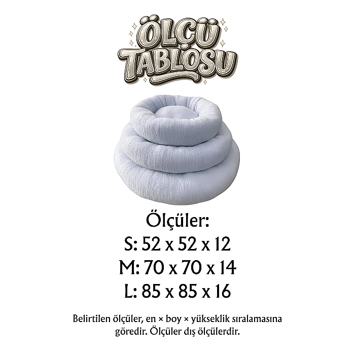 Jungolica Teddy Donut Gri Yatak S - 4
