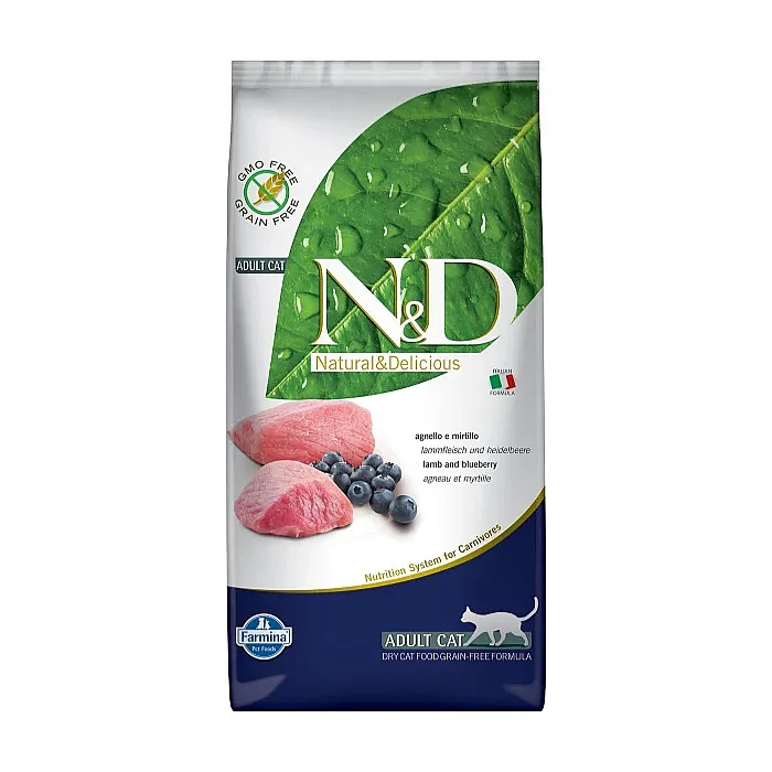 N&D Düşük Tahıllı Kuzulu ve Yaban Mersinli Kuru Mama 10 Kg - N&D