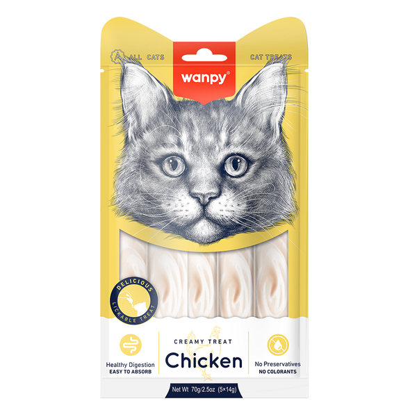 Wanpy Tavuklu Kedi Krema Ödülü 5x14 Gr - 1