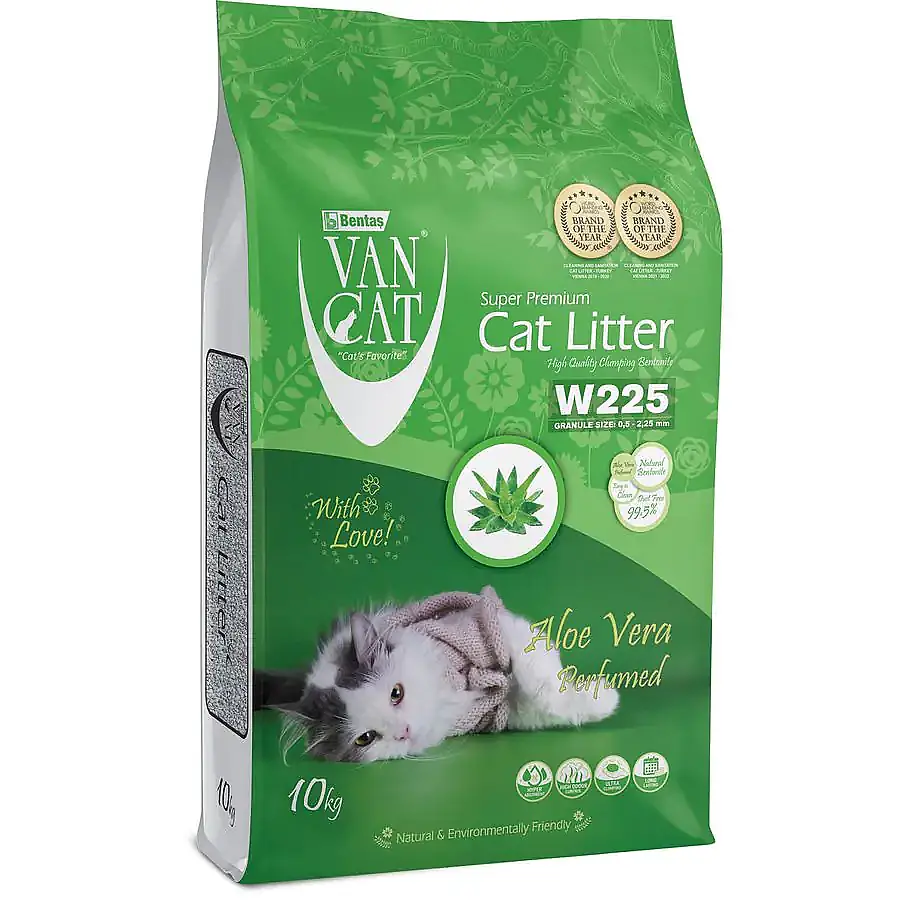 Vancat Aloe Vera Kokulu İnce Taneli Kedi Kumu 10 Kg - 1